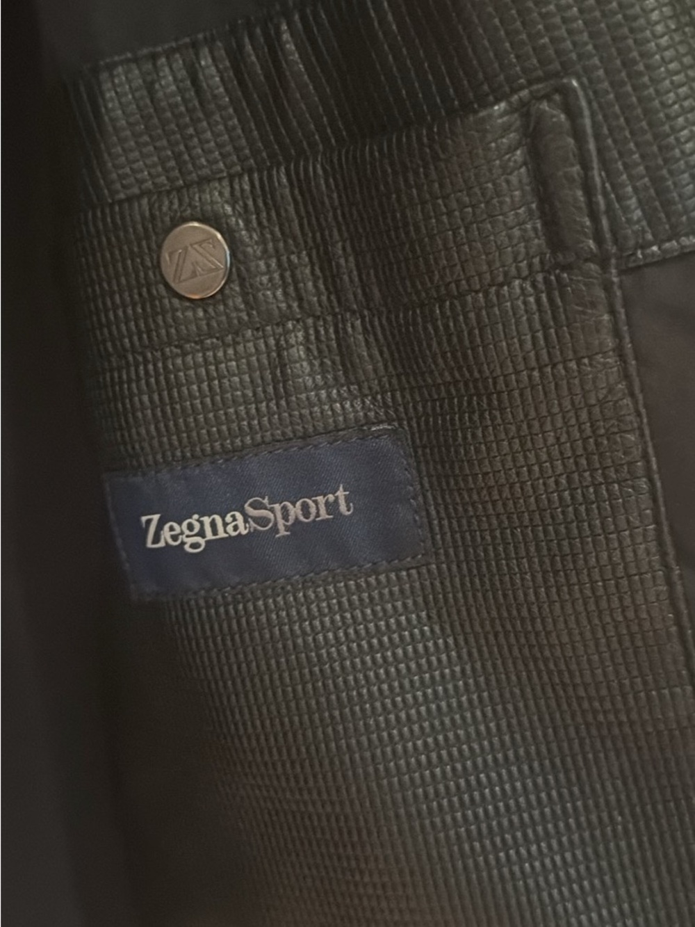 Men's Black Leather Zip-Up Jacket - Picture 4 of 8